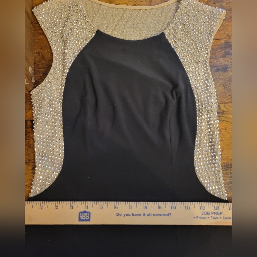 Xscape Black and Silver Maxi Dress - Picture 6 of 7